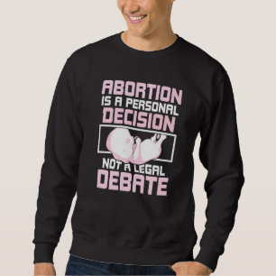 Abort är ett personligt beslut Pro Abort Lång Ärmad Tröja