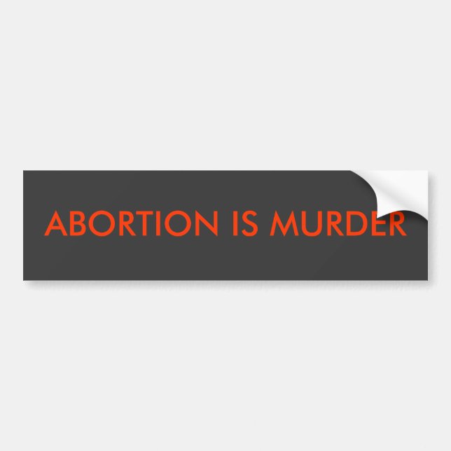 Abort är mord bildekal (Framsidan)