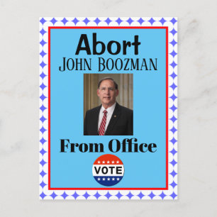 Abort John Boozman Postcard Vykort