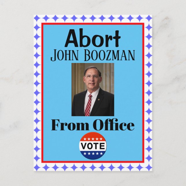 Abort John Boozman Postcard Vykort (Framsida)