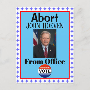 Abort John Hoeven Postcard Vykort