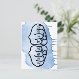 Abort Knuckle Tatueringar Vykort