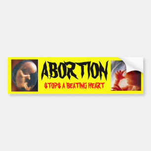 ABORT STOPPAR EN STRYKHJÄRTA BILDEKAL