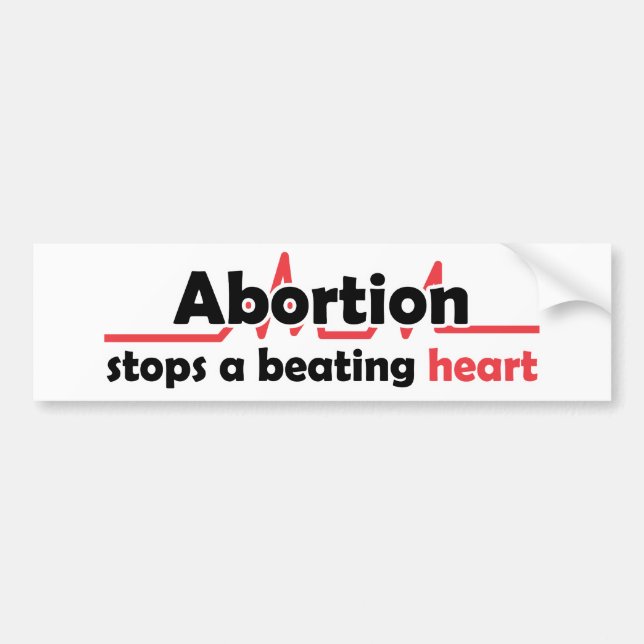 Abort stoppar en strykhjärta bildekal (Framsidan)