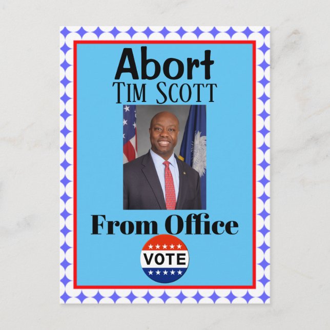 Abort Tim Scott Postcard Vykort (Framsida)