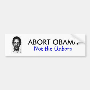 ABORTERA DEN OBAMA BILDEKALET BILDEKAL