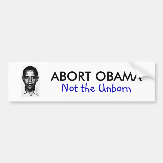 ABORTERA DEN OBAMA BILDEKALET BILDEKAL (Framsidan)