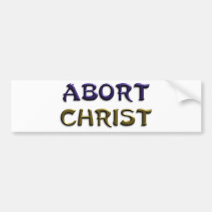 Abortera Kristus Bildekal