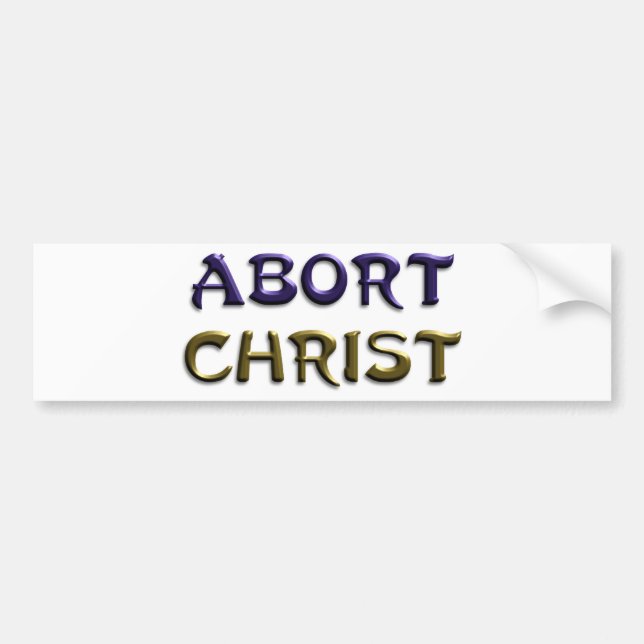 Abortera Kristus Bildekal (Framsidan)