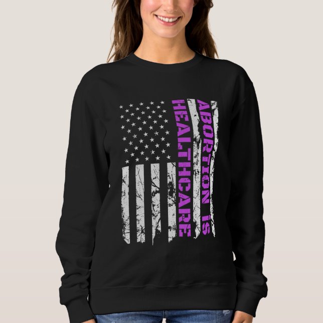 Abortion är Healthcare, Pro Choice Patriotic Ameri T Shirt (Framsida)