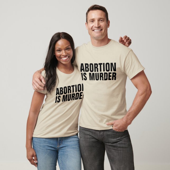 ABORTION ÄR MURDER, T-shirts MED PRO-LIV (Unisex)