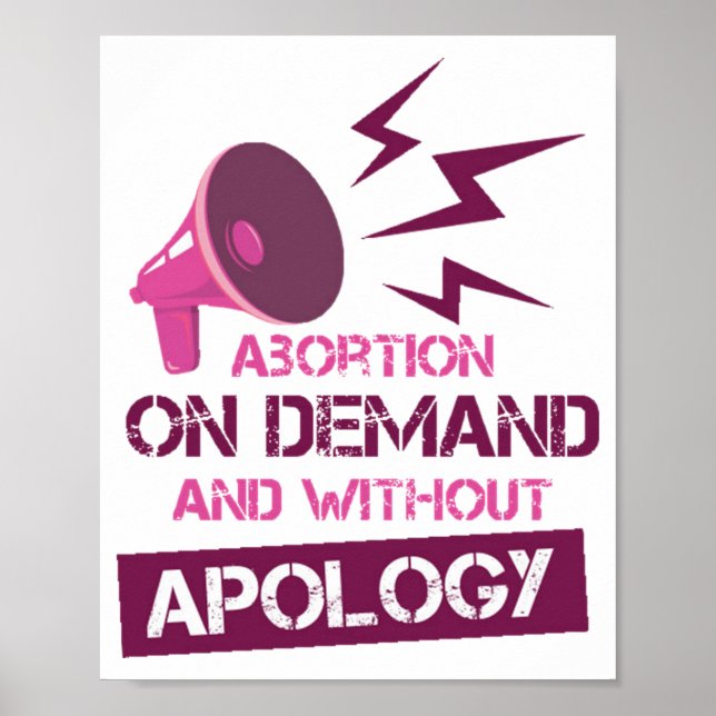 Abortion på begäran och utan ursäkt poster (Framsidan)