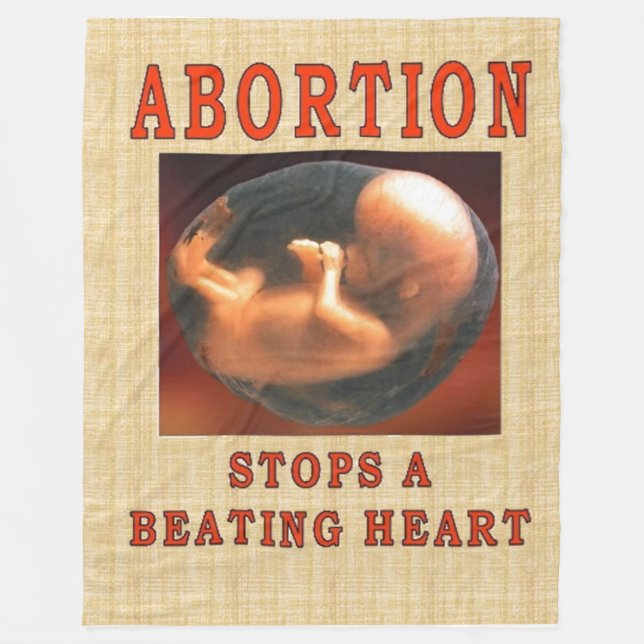 ABORTION STOPP A BEATTHART FLEECEFILT (Framsidan)