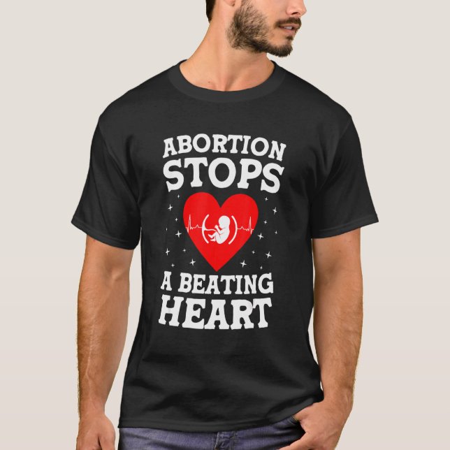 Abortion stoppar en Höger för hjärtstimulering til T Shirt (Framsida)