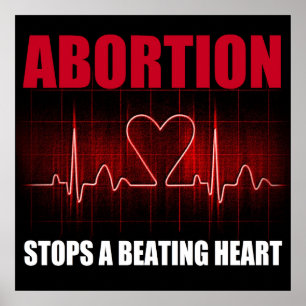 Abortion stoppar en Poster hjärtrytm