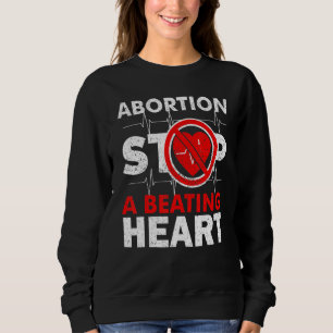 Abortion stoppar ett slagande hjärta Pro Life T Shirt
