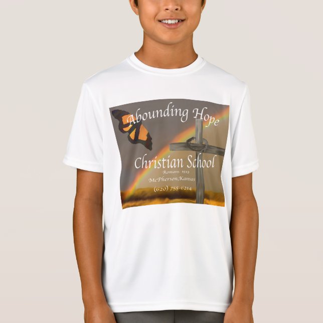 Abounding Hope Romans 15:13 Tee Shirt (Framsida)