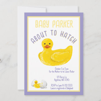 About to Hatch Baby Shower Invitation Inbjudningar