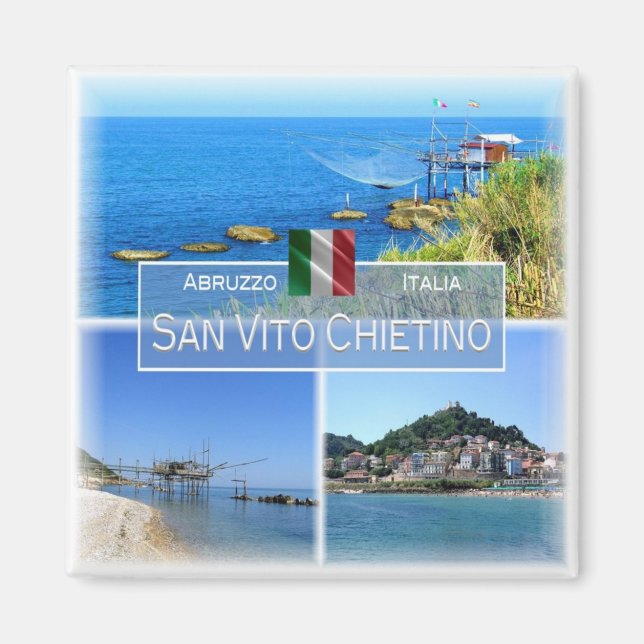 ABR003 SAN VITO CHIETINO, Abruzzo, Fridge Magnet (Framsidan)