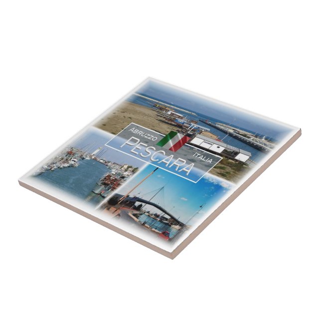 ABR007 PESCARA, Abruzzo, Italien Kakelplatta (Sidan)