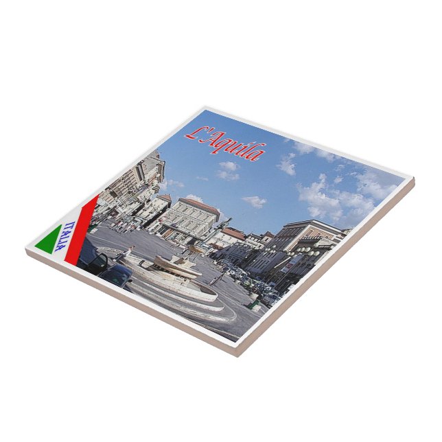 ABR012 L'AQUILA, Abruzzo, Italien Kakelplatta (Sidan)