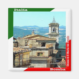ABR018 BOMBA, Abruzzo, Italien, Fridge Magnet