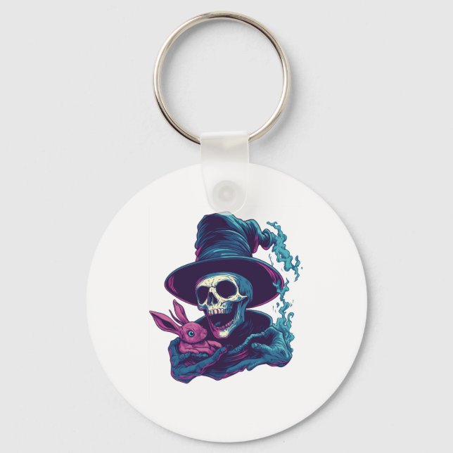Abra-Cadabra Bones � Funny Magic Skull Nyckelring (Framsida)