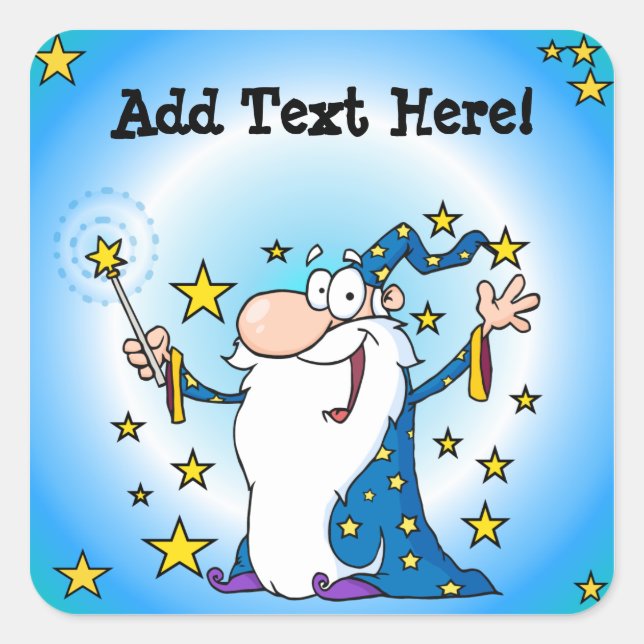 Abra Cadabra Magic Stickers Fyrkantigt Klistermärke (Framsida)