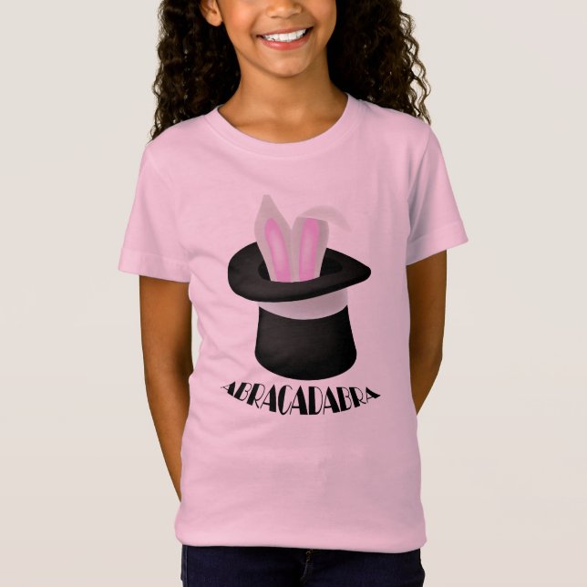 Abracadabra Magic Magician Bunny T-shirt (Framsida)