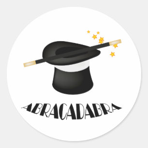 Abracadabra Magic Magician Stickers Runt Klistermärke