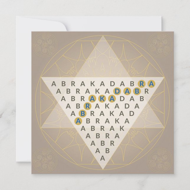 Abracadabra Magic Mantra Illustration Triangle Spara Datumet (Framsida)