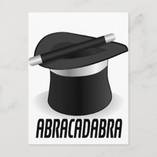 Abracadabra Magic Top hat Vykort