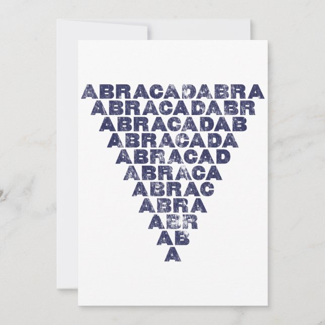 Abracadabra [mörkens inverterade triangel] (Framsida)