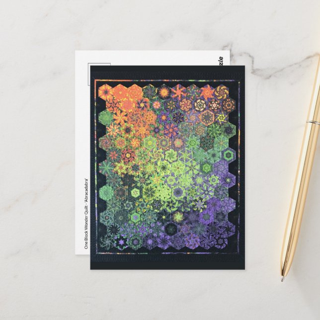 Abracadabra Quilt-vykort Vykort (Fram/Back In Situ)