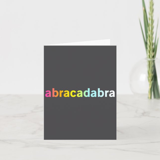 Abracadabra - Roligt Coolt Magi Citat  Kort (Framsida)