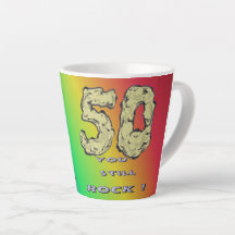 Abraham 50-årsdagen Rainbow Latte Mugg