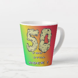 Abraham 50-årsdagen Rainbow Latte Mugg
