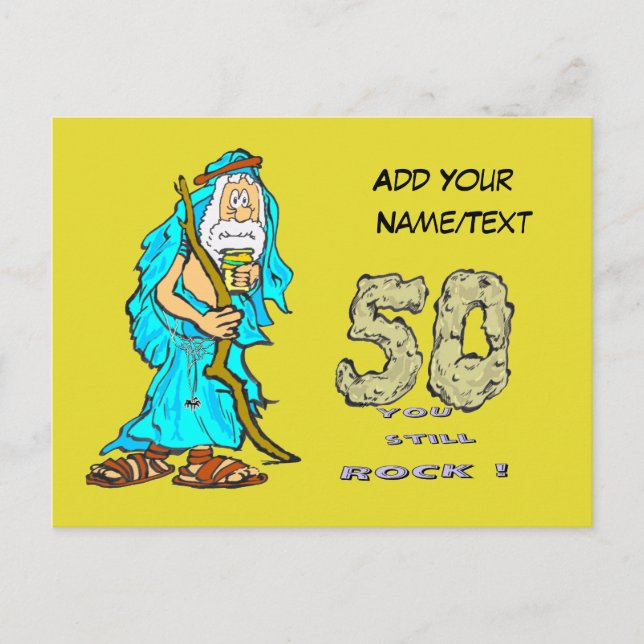 Abraham 50-årsjubileum Kund. Postkort Vykort (Framsida)