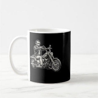 Abraham Abe Lincoln Motorcykel Amerikansk Biker Us Kaffemugg