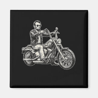 Abraham Abe Lincoln Motorcykel Amerikansk Biker Us Magnet