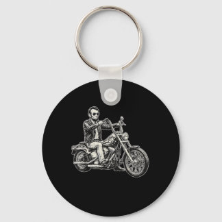 Abraham Abe Lincoln Motorcykel Amerikansk Biker Us Nyckelring