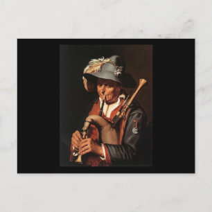 Abraham Bloemaert Bagpiper Vykort