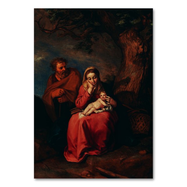 Abraham Bloemaert flyg till Egyptenen Bordsnummer (Framsidan)