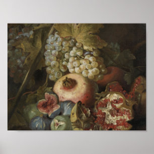 Abraham Brueghel - Fortfarande liv med frukt Poster