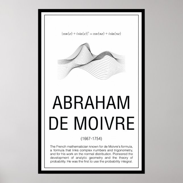 Abraham De Moivre Poster (Framsidan)