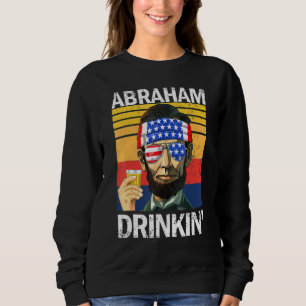 Abraham Drinkin 4:e juli: Drick Party Abe Lin T Shirt