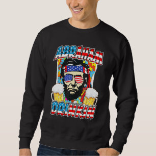 Abraham Drinkin Öl 4:e juli-Coolan Patriotic Lång Ärmad Tröja
