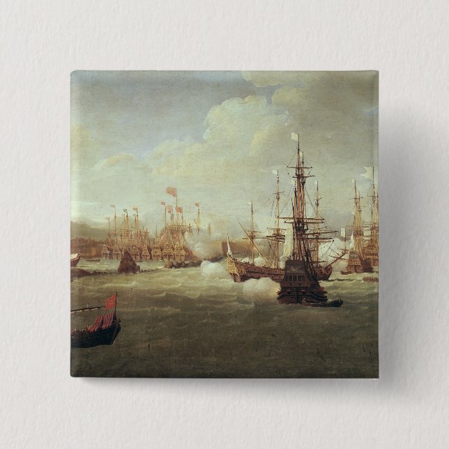 Abraham Duquesne på Chios, efter 1681 Knapp (Framsida)
