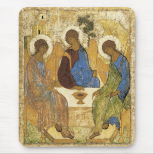 Abraham för Andrei Rublev Iconic Trinityänglar Musmatta