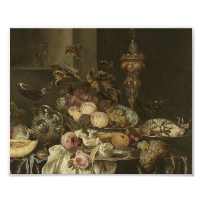 Abraham Hendricksz. Van Beyeren - still Life, 1680 Fototryck (Framsidan)